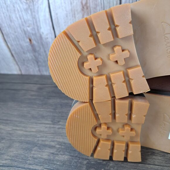 Clarks Orianna Alpine Tan Brown Warmlined Leather Women's Hiking Boots (READ) - Picture 14 of 16